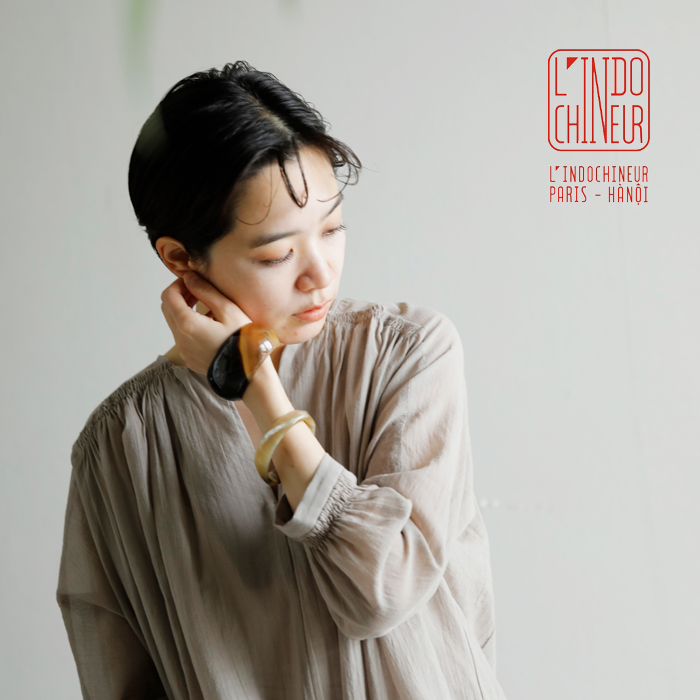 L’INDOCHINEUR(ランドシヌール)ハンドメイドホーンバングルbjx014w