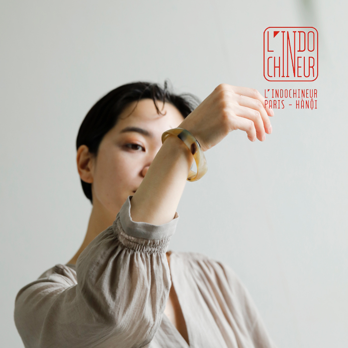 L’INDOCHINEUR(ランドシヌール)ハンドメイドホーンブレスレットbjx017