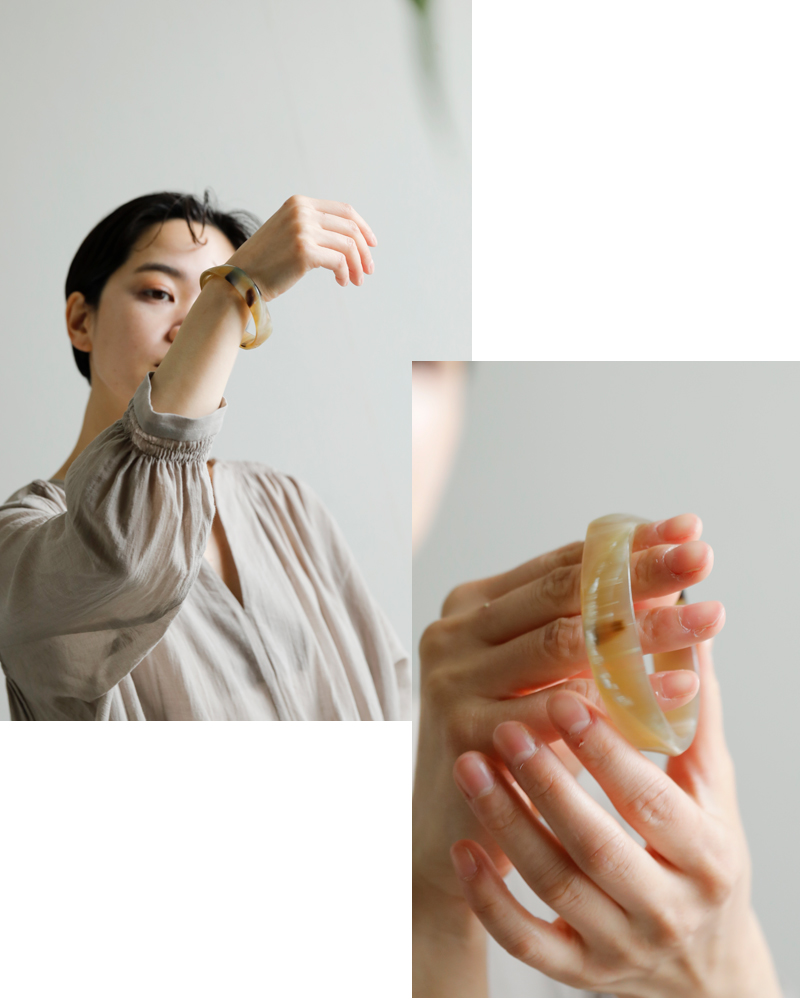 L’INDOCHINEUR(ランドシヌール)ハンドメイドホーンブレスレットbjx017