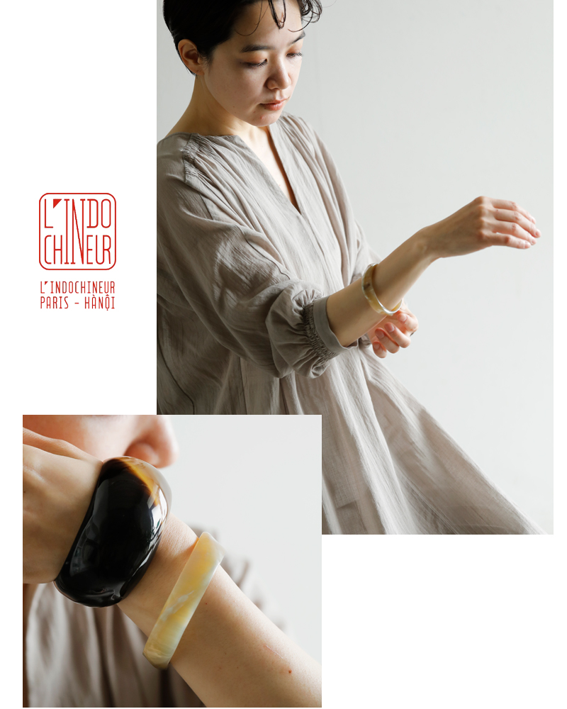 L’INDOCHINEUR(ランドシヌール)ハンドメイドホーンブレスレットbjx017