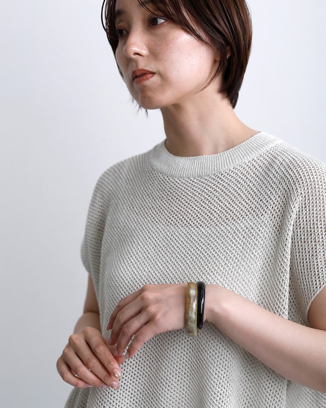 L’INDOCHINEURバッファローホーンブレスレット bjx196-1a