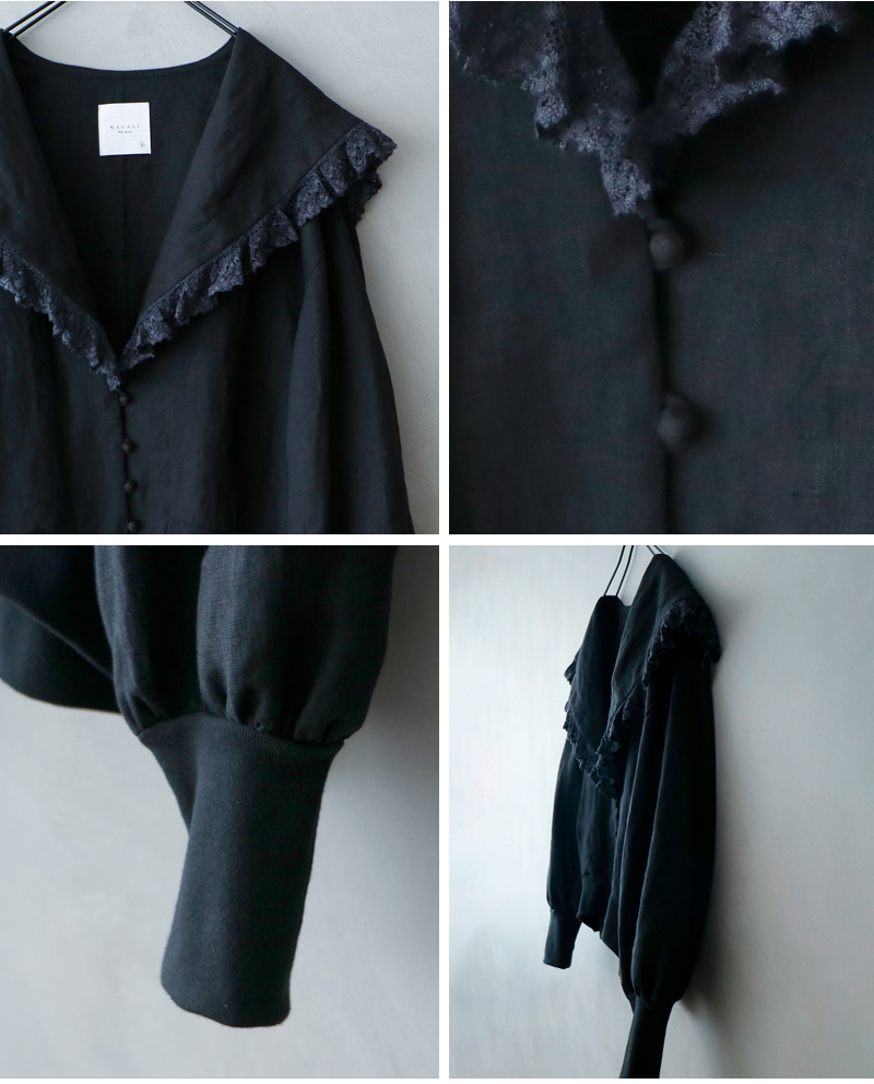 MAGALI(マガリ)コルトレイクリネンレース襟カーディガンbl276