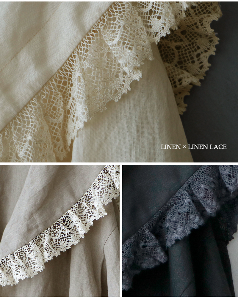 MAGALI(マガリ)コルトレイクリネンレース襟カーディガンbl276