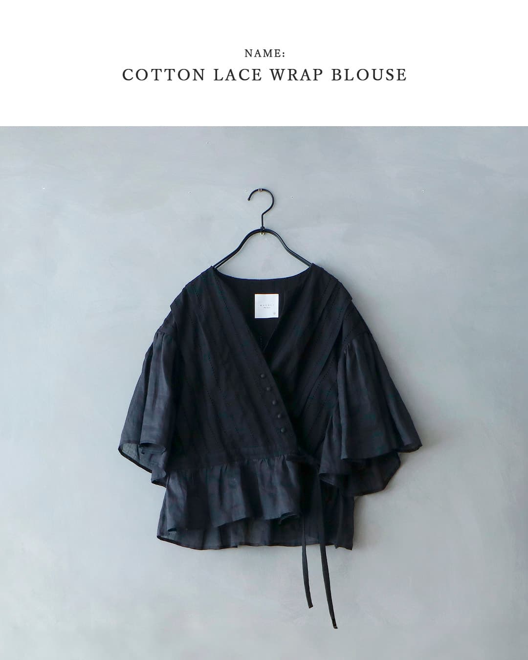 MAGALIコットン レース カシュクール ブラウス bl277