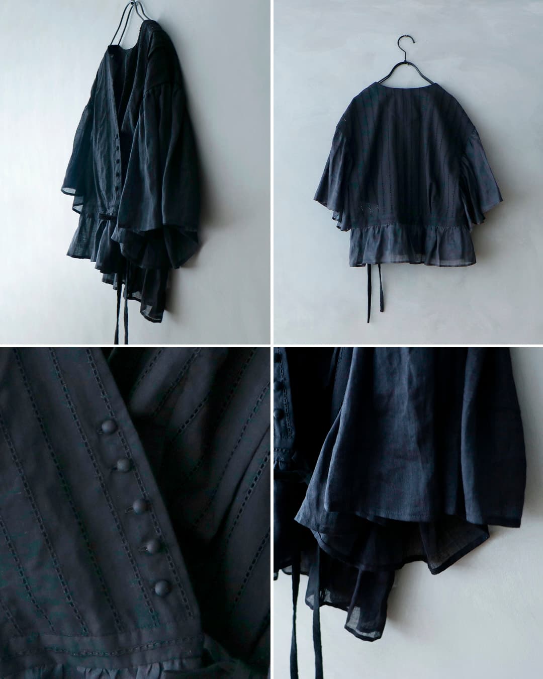 MAGALIコットン レース カシュクール ブラウス bl277