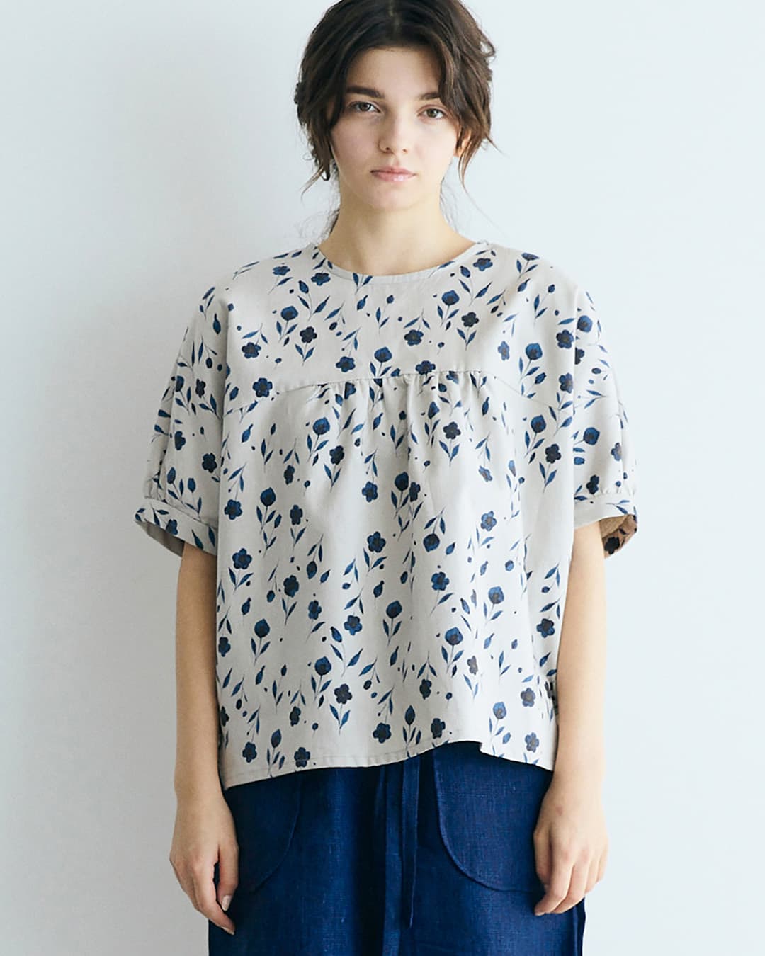 MAGALIFleur de brume コットンリネン ルーミー プルオーバー bl279