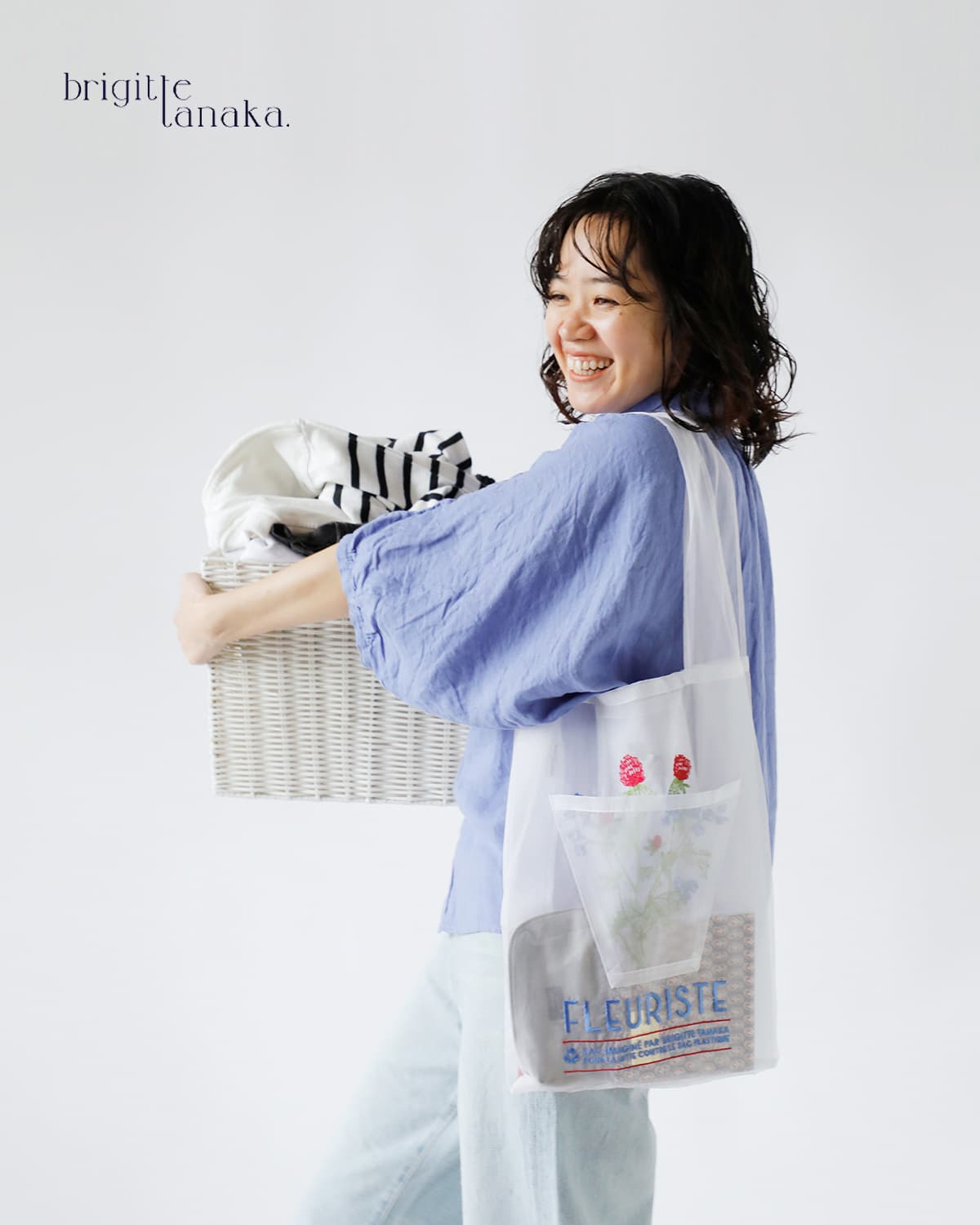 BRIGITTE TANAKA ブリジットタナカ 刺繍 トートバッグ FLEURISTE bt-mo