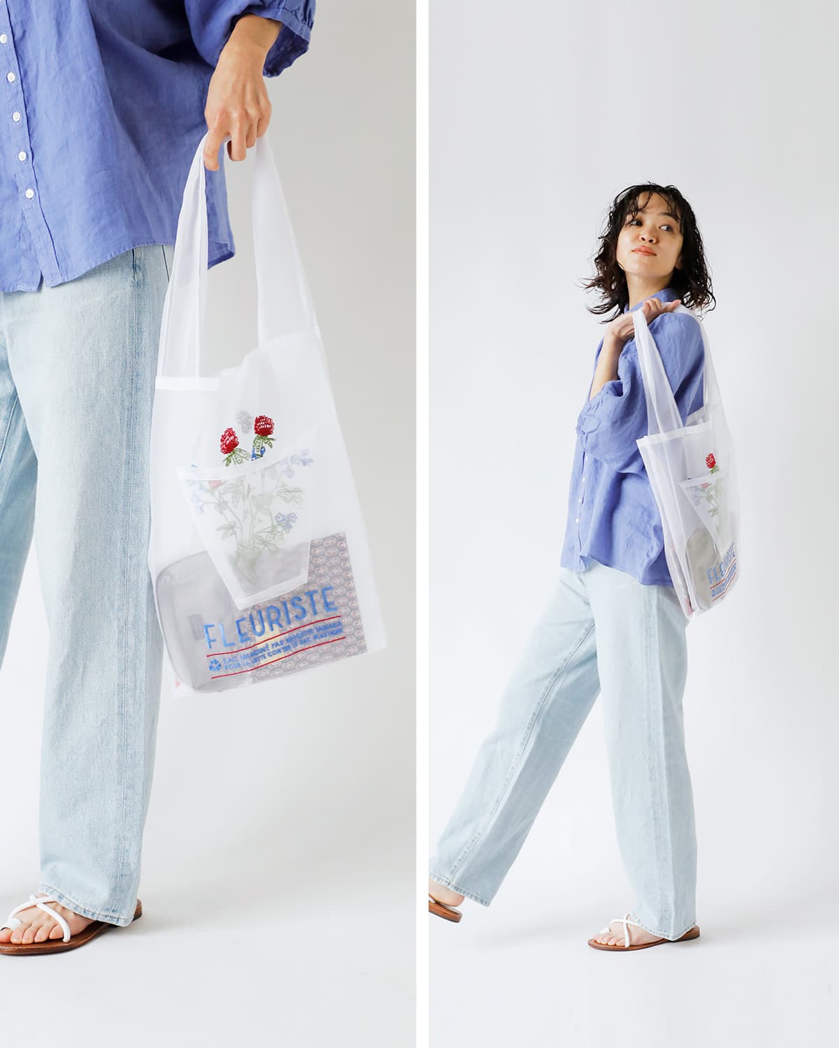 BRIGITTE TANAKA刺繍 トートバッグ “FLEURISTE” bt-mo-fleuriste
