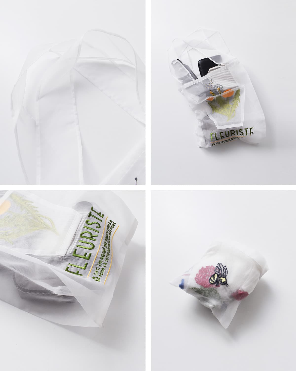 BRIGITTE TANAKA刺繍 トートバッグ “FLEURISTE” bt-mo-fleuriste