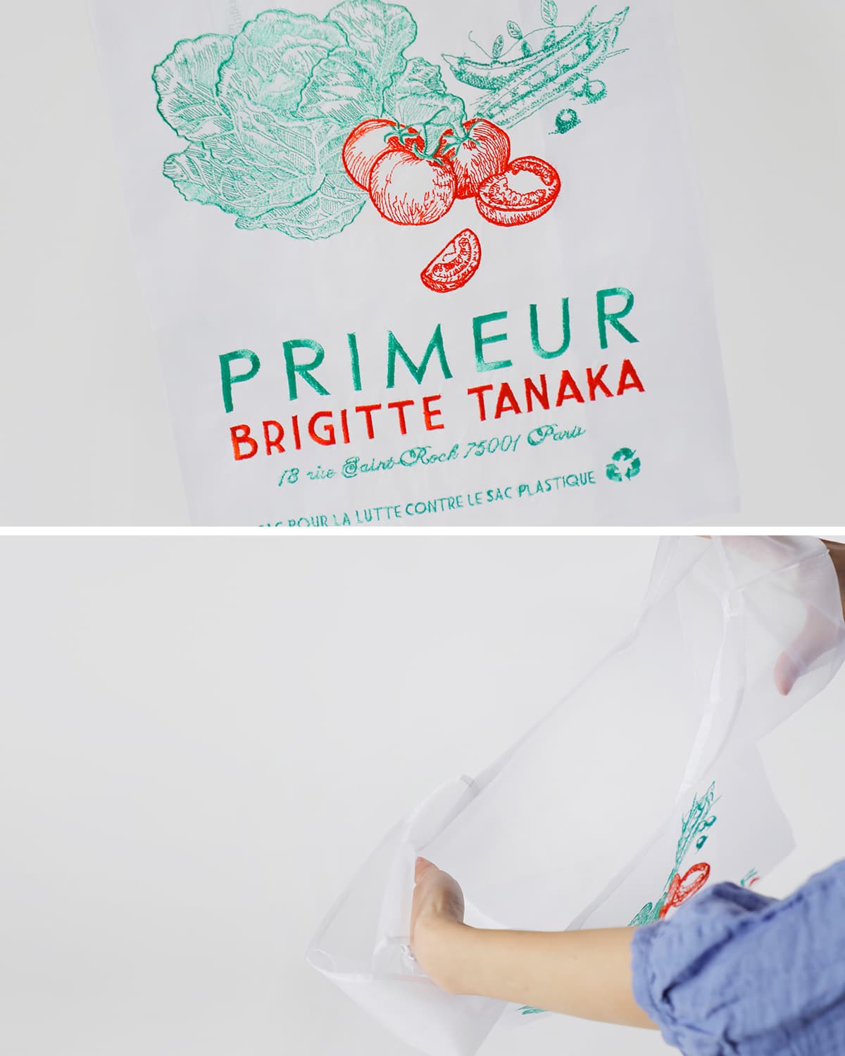 BRIGITTE TANAKA刺繍 トートバッグ “PRIMEUR” bt-mo-primeur