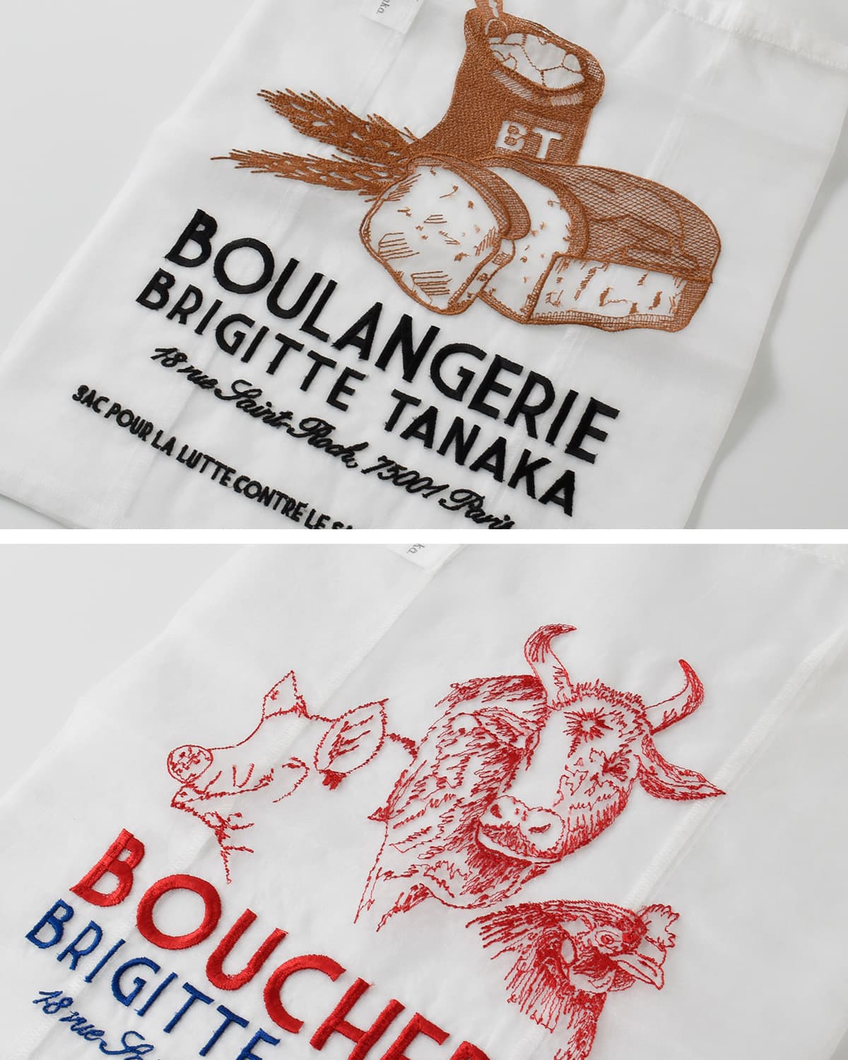 BRIGITTE TANAKA ブリジットタナカ 刺繍 トートバッグ BOULANGERIE