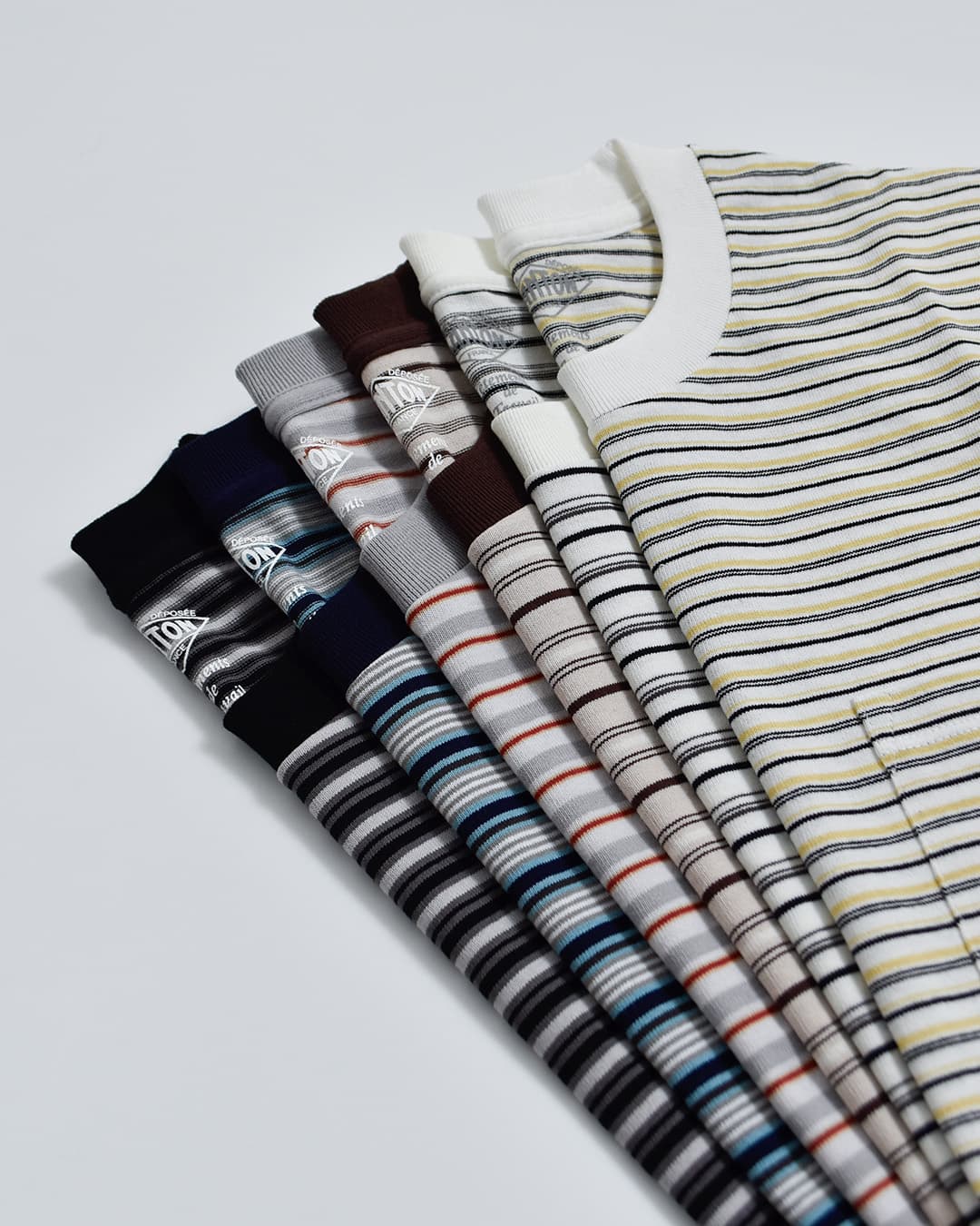 DANTONコットンオープンエンドジャージー ボーダー ポケット Tシャツ dt-c0197tcb-same2