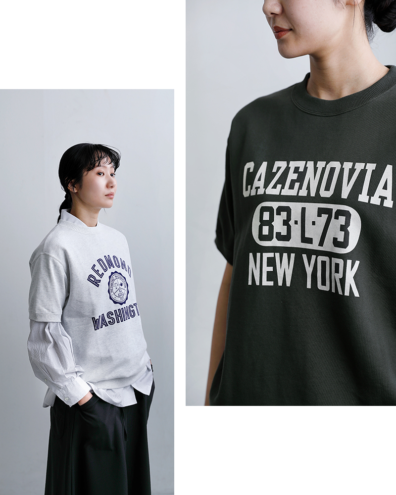 Championフレンチテリー 半袖 プリント スウェットシャツ c3-d016