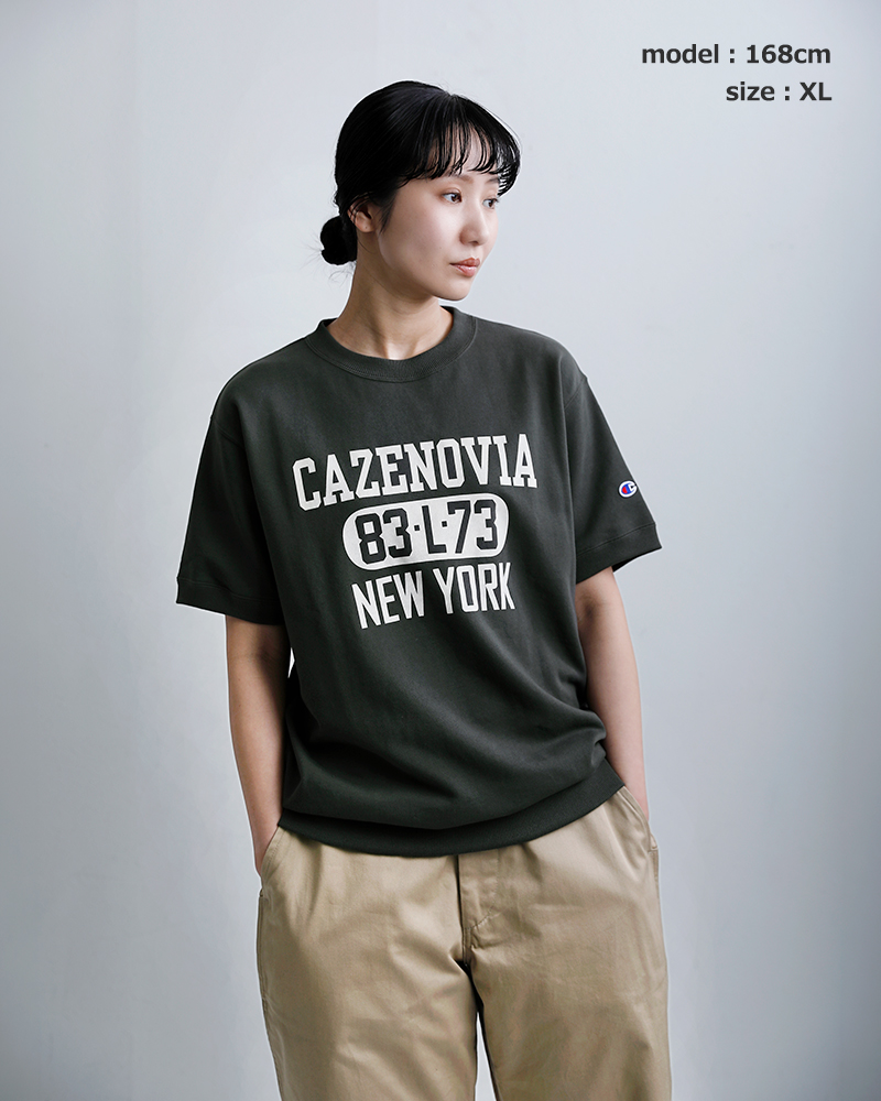 Championフレンチテリー 半袖 プリント スウェットシャツ c3-d016