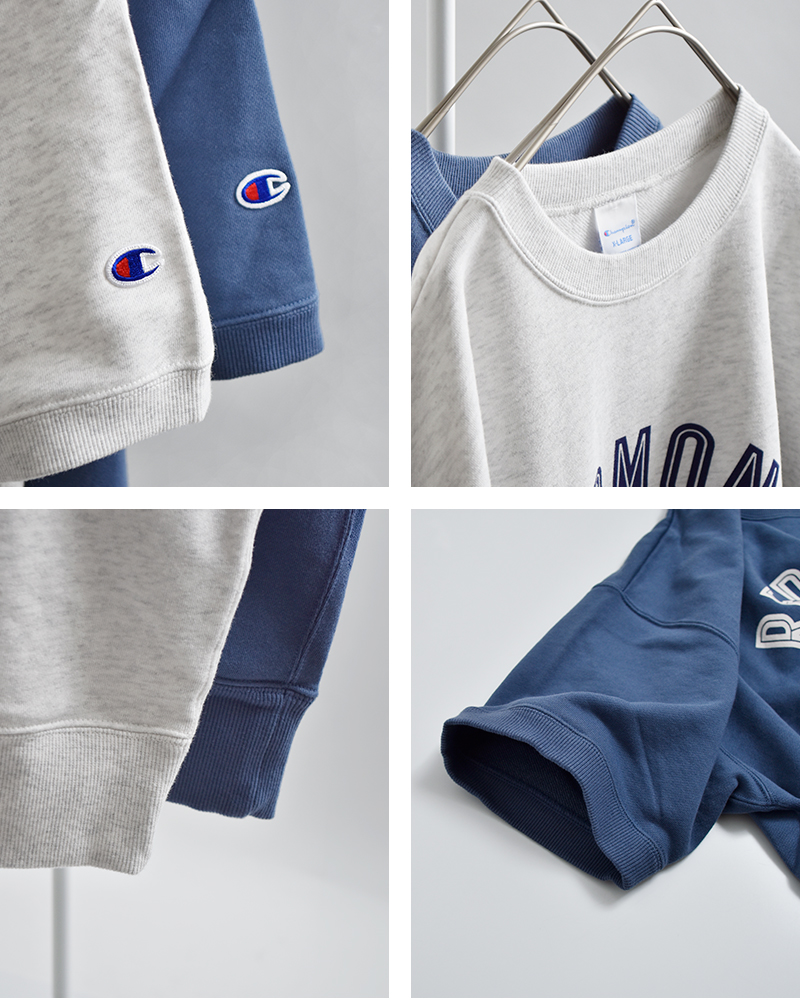 Championフレンチテリー 半袖 プリント スウェットシャツ c3-d016