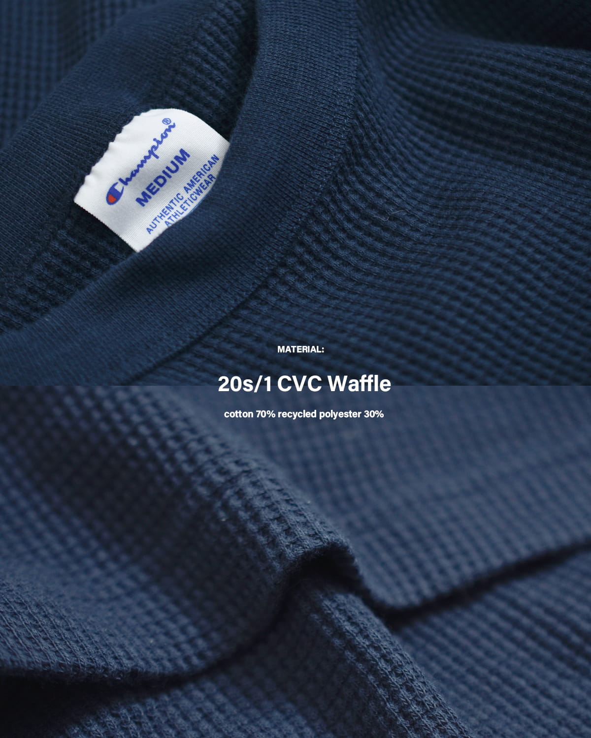 Championコットン 半袖 プリントワッフルTシャツ c3-d349