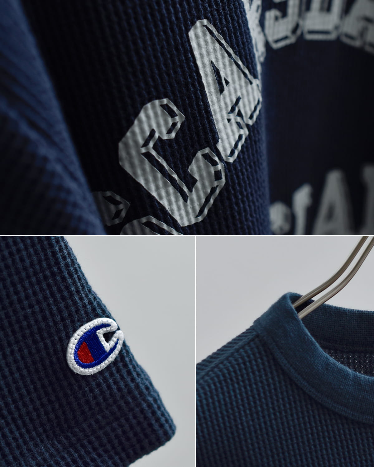 Championコットン 半袖 プリントワッフルTシャツ c3-d349