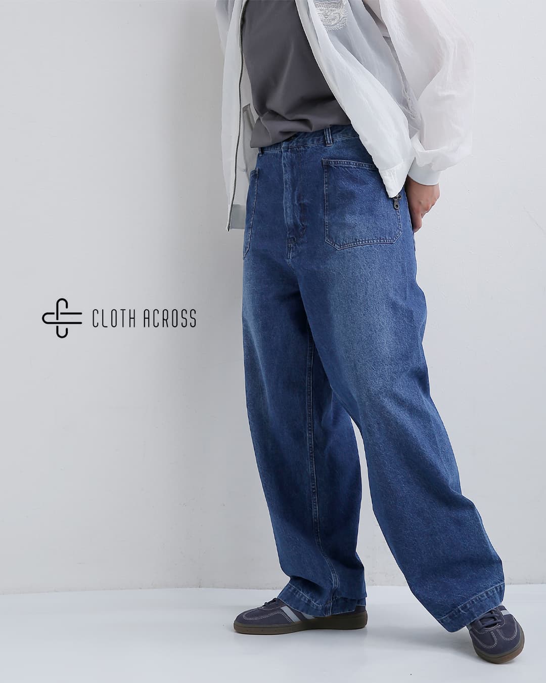 CLOTH ACROSS クロスアクロス コットン デニム ユーティリティ パンツ
