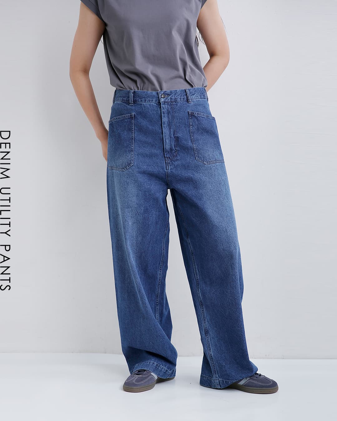 CLOTH ACROSS クロスアクロス コットン デニム ユーティリティ パンツ