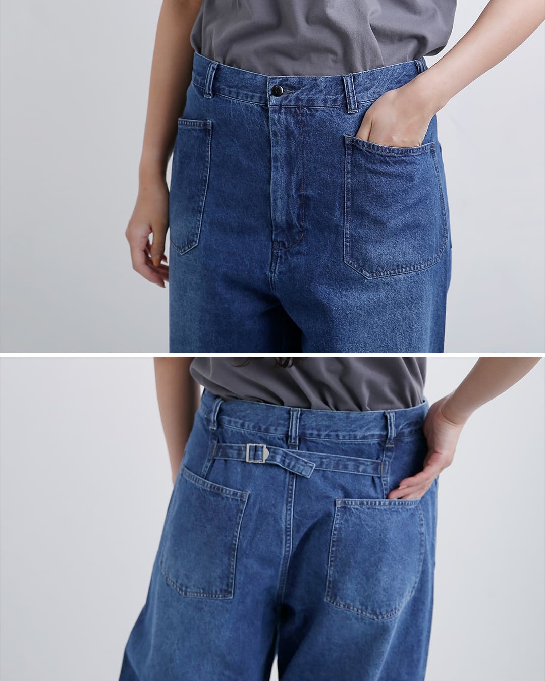 CLOTH ACROSS クロスアクロス コットン デニム ユーティリティ パンツ
