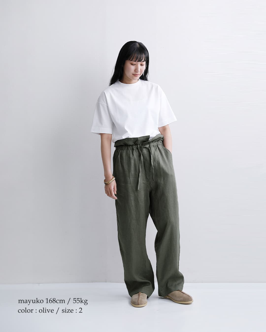 CLOTH ACROSS(クロスアクロス)リネン ミリタリー イージー パンツ LINEN MILITARY EASY PANTS ca26s06
