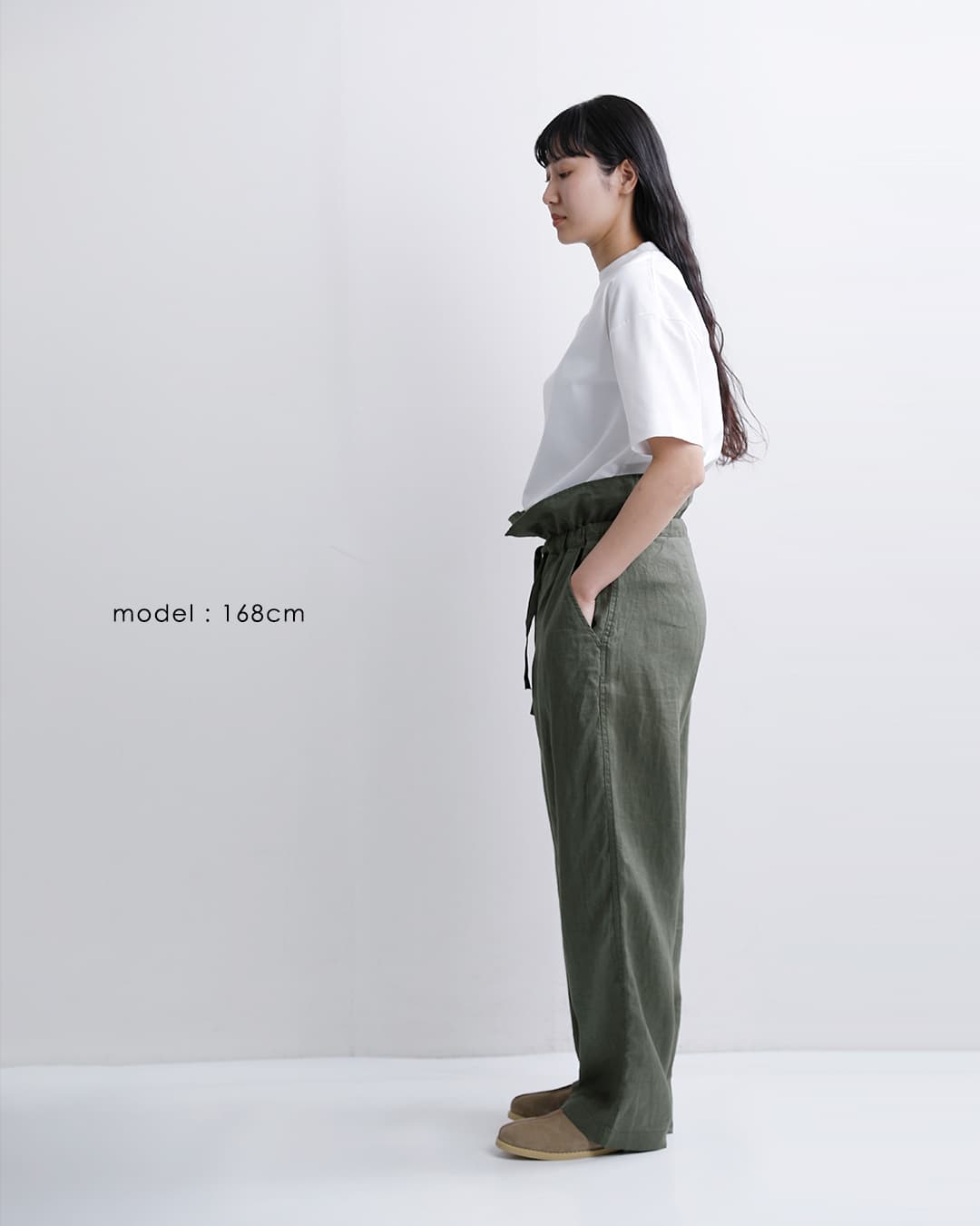 CLOTH ACROSS(クロスアクロス)リネン ミリタリー イージー パンツ LINEN MILITARY EASY PANTS ca26s06