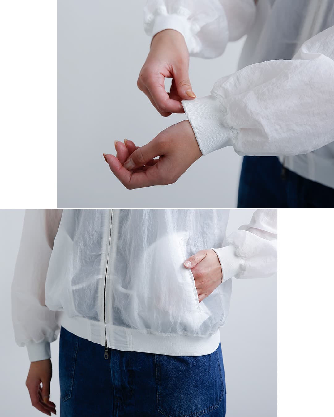 CLOTH ACROSS クロスアクロス シアー スーベニア ブルゾン SHEER