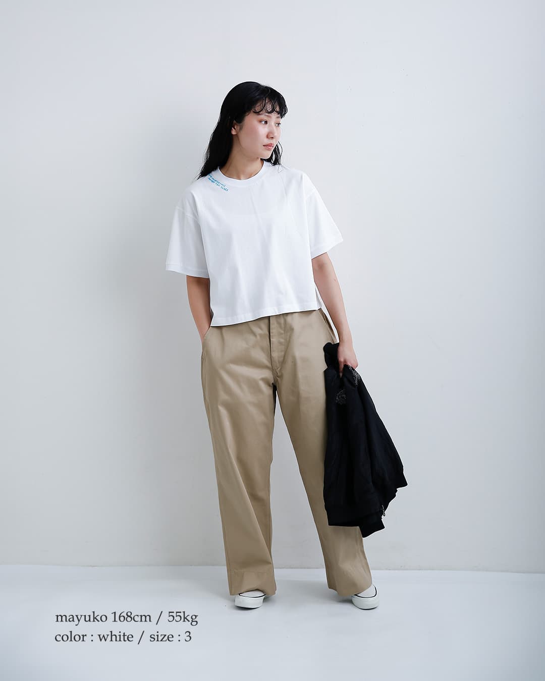 CLOTH ACROSSコットン 天竺 エッジング加工 刺繍 Tシャツ S/S T CLOSE ca26s09
