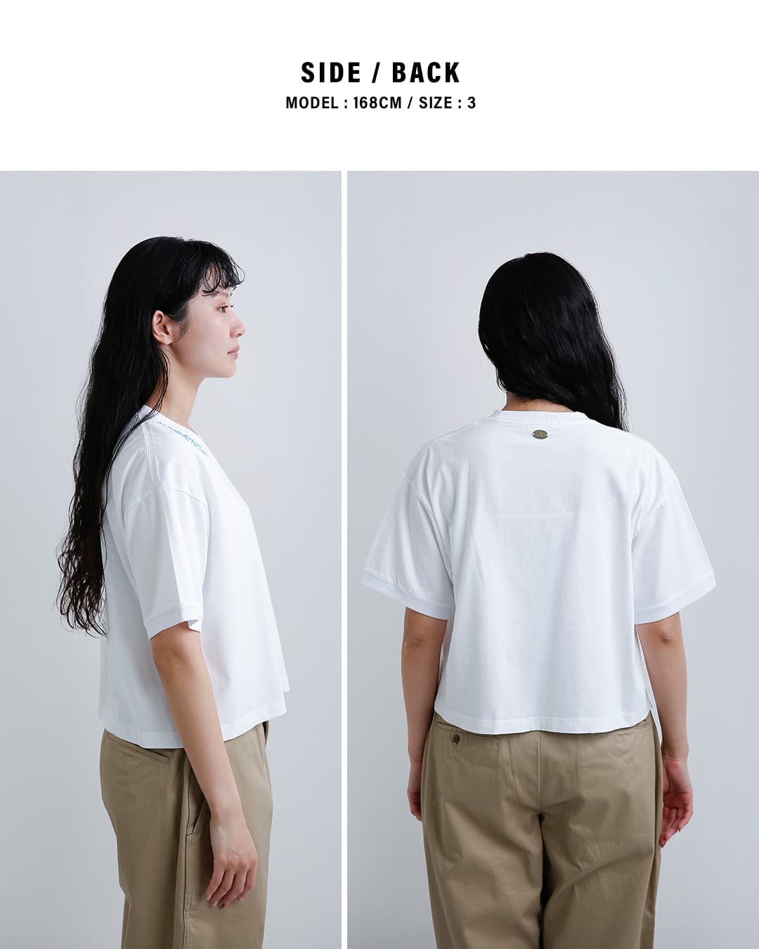 CLOTH ACROSSコットン 天竺 エッジング加工 刺繍 Tシャツ S/S T CLOSE ca26s09