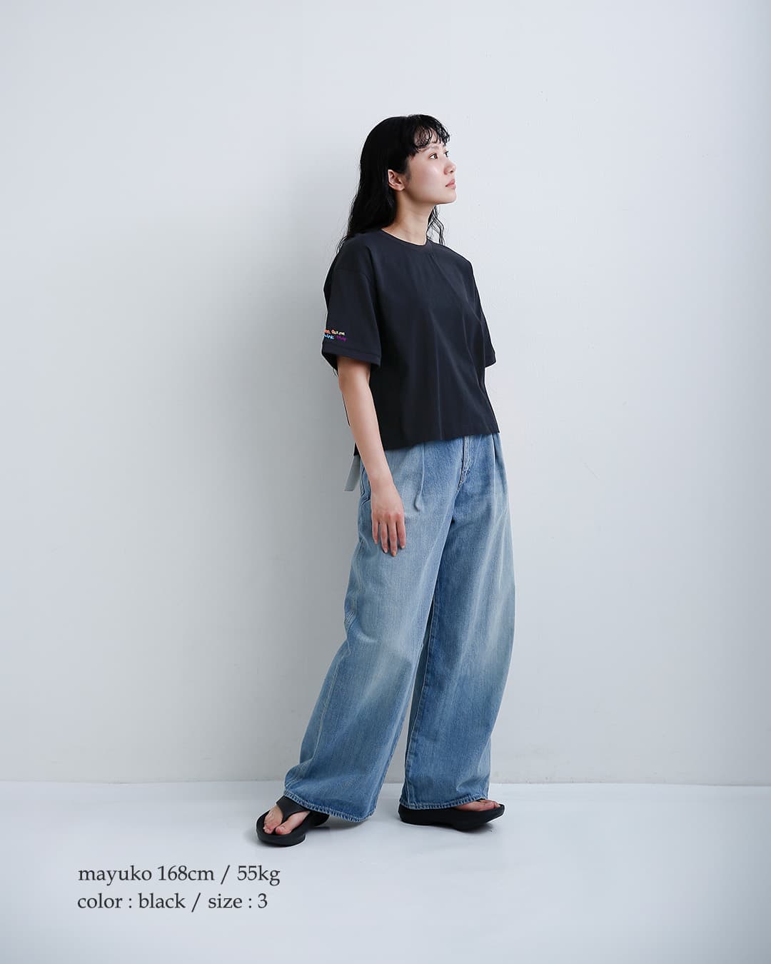 CLOTH ACROSSコットン 天竺 エッジング加工 刺繍 Tシャツ S/S T OVERTHINK ca26s10