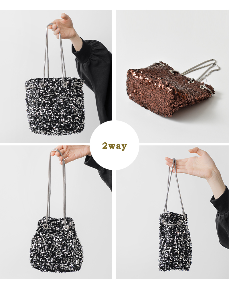 VELETTO(ベレット)スパンコール2wayハンドバッグce-196534