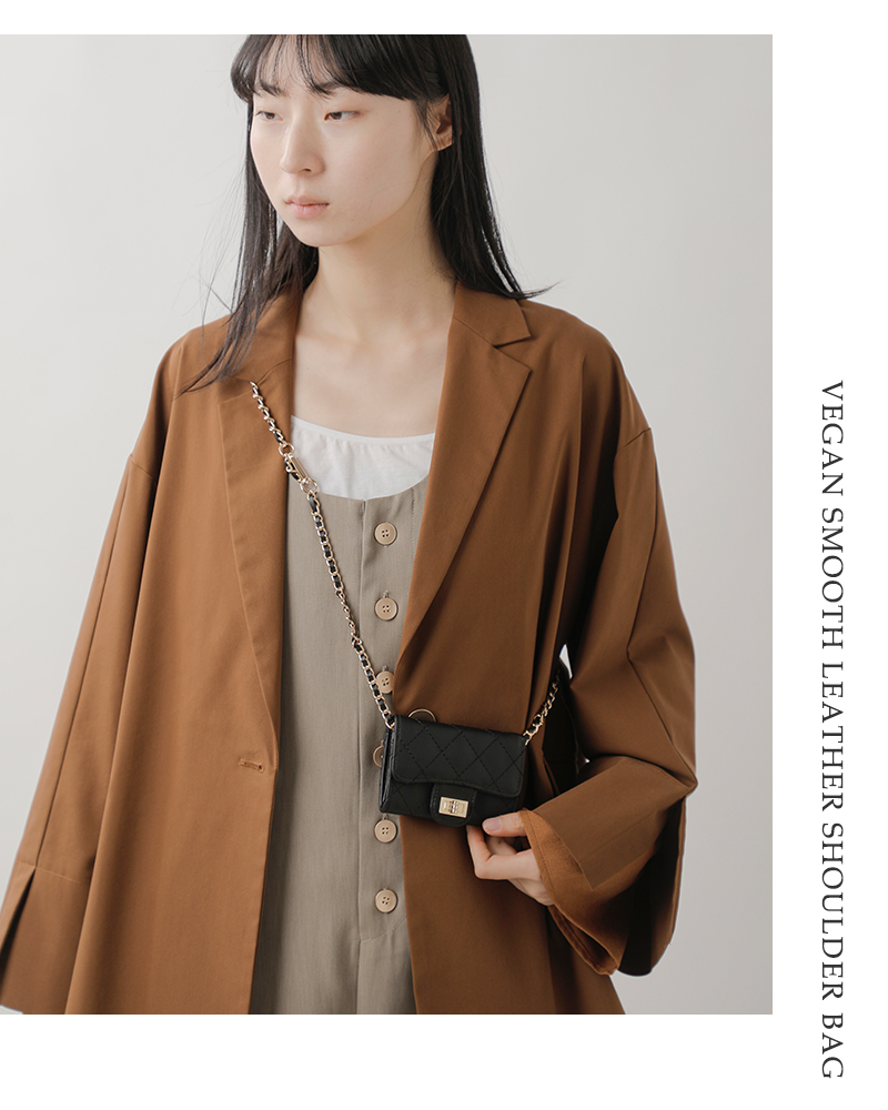 VELETTO(ベレット)ヴィーガンスムースレザーショルダーバッグce-25040-pu