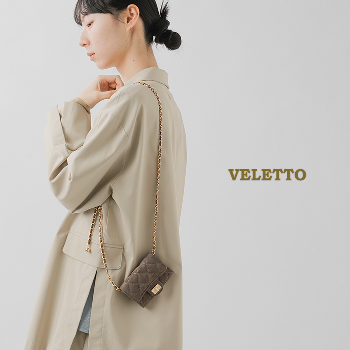 VELETTO(ベレット)ヴィーガンスエードレザーショルダーバッグce-25040-su