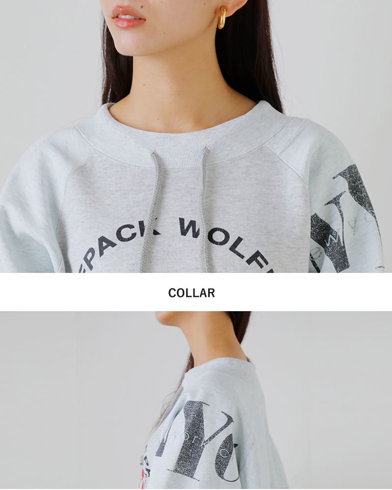 CHANGES(チェンジーズ)リメイクラグランスリーブ裏起毛プルオーバーch2022