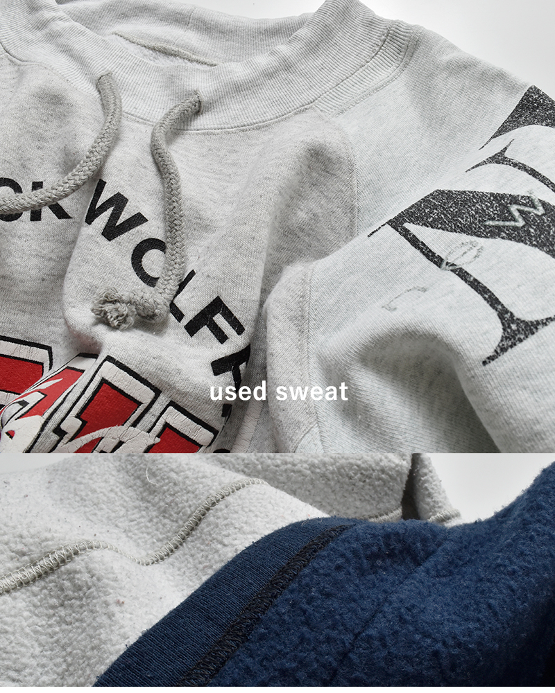 CHANGES チェンジーズ リメイク ラグランスリーブ 裏起毛 プルオーバー