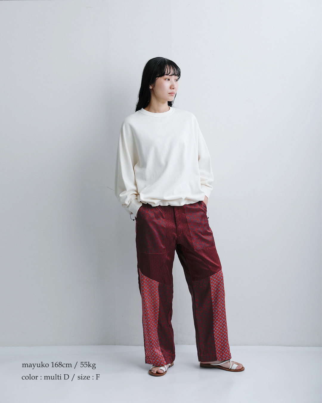 CHANGES(チェンジーズ)サテン リメイク マルチ パンツ ch4110