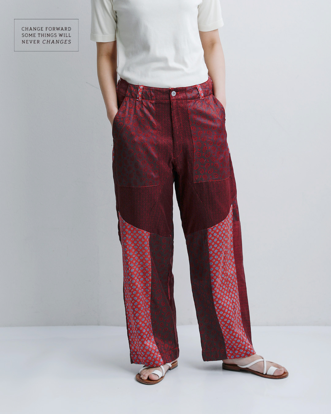 CHANGES(チェンジーズ)サテン リメイク マルチ パンツ ch4110