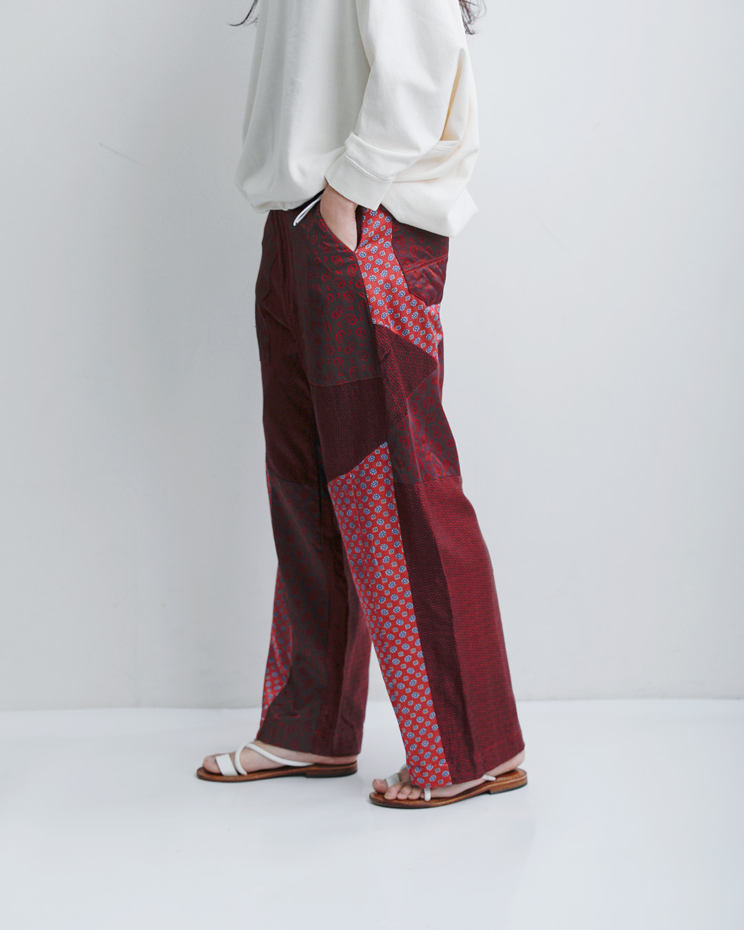 CHANGES(チェンジーズ)サテン リメイク マルチ パンツ ch4110