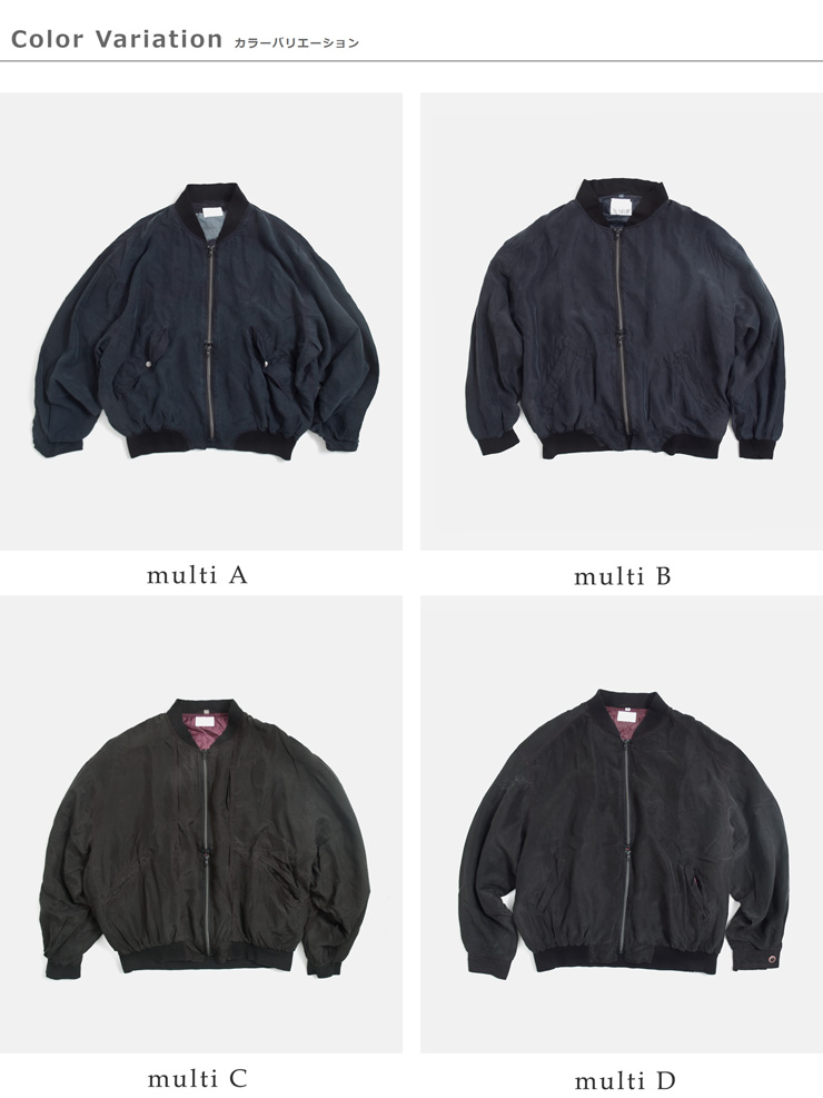 CHANGES(チェンジーズ)リメイク ジップ シルク ジャケット ch5041