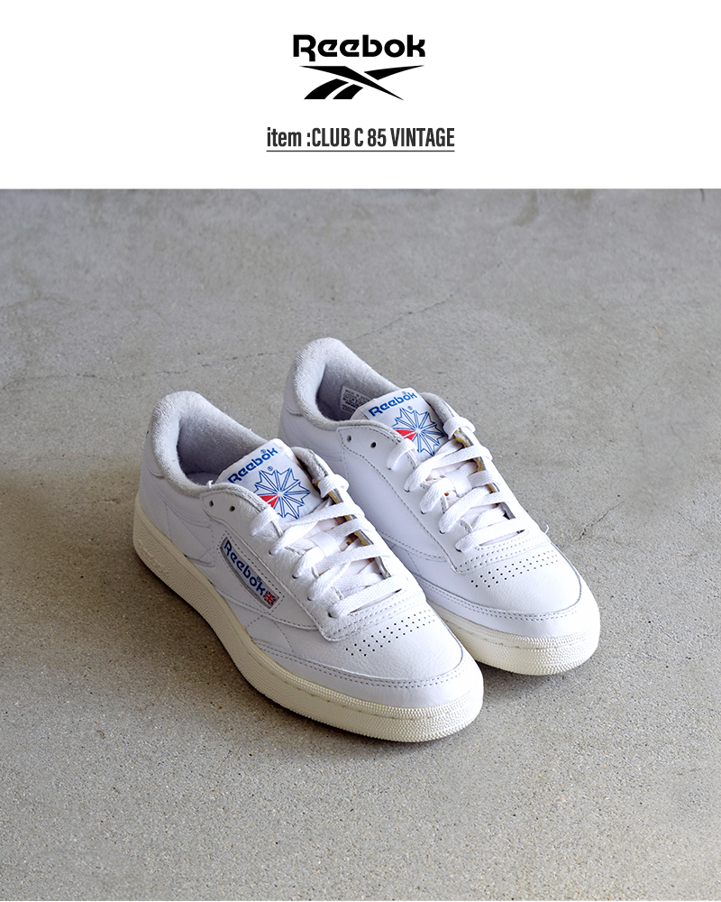 Reebok(リーボック)クラブシー85ヴィンテージスニーカー“CLUBC85VINTAGE”clubc85vt