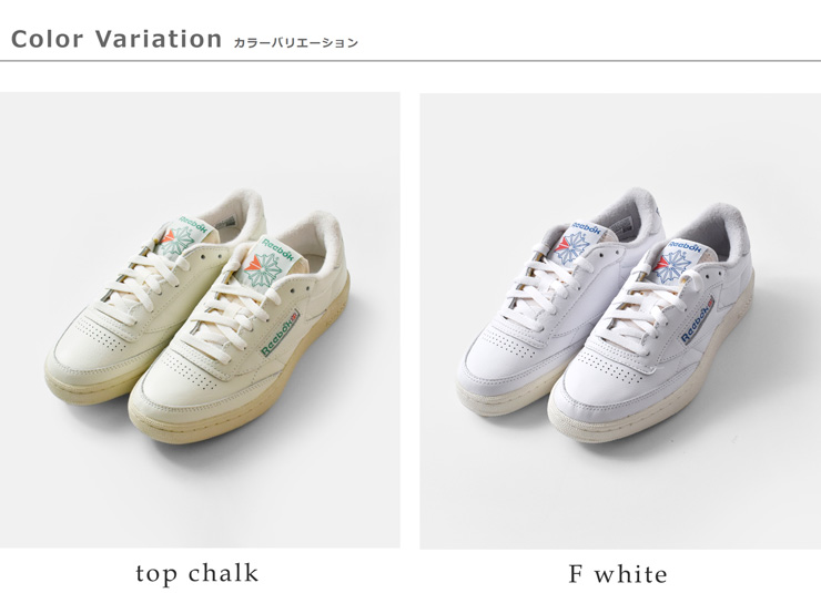 Reebok(リーボック)クラブシー85ヴィンテージスニーカー“CLUBC85VINTAGE”clubc85vt