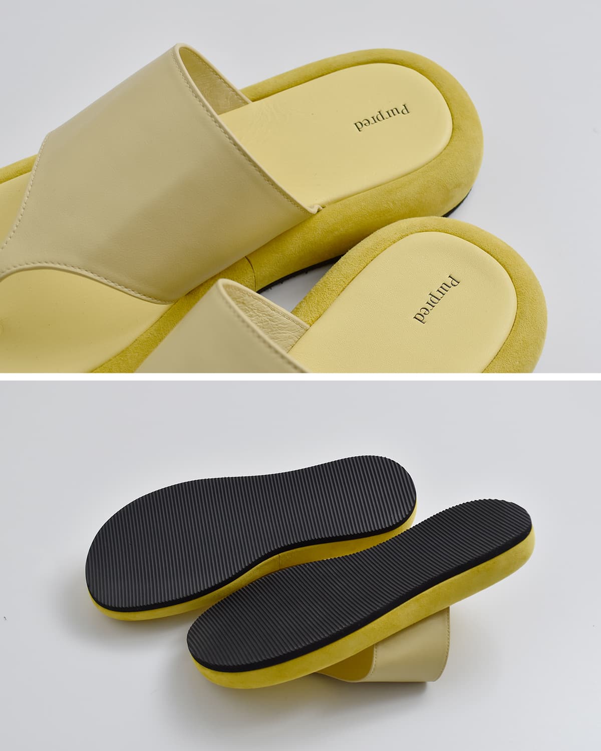Purpred(パープレッド)カウレザー サンダル  “THONG PILLOW” co8-ps023