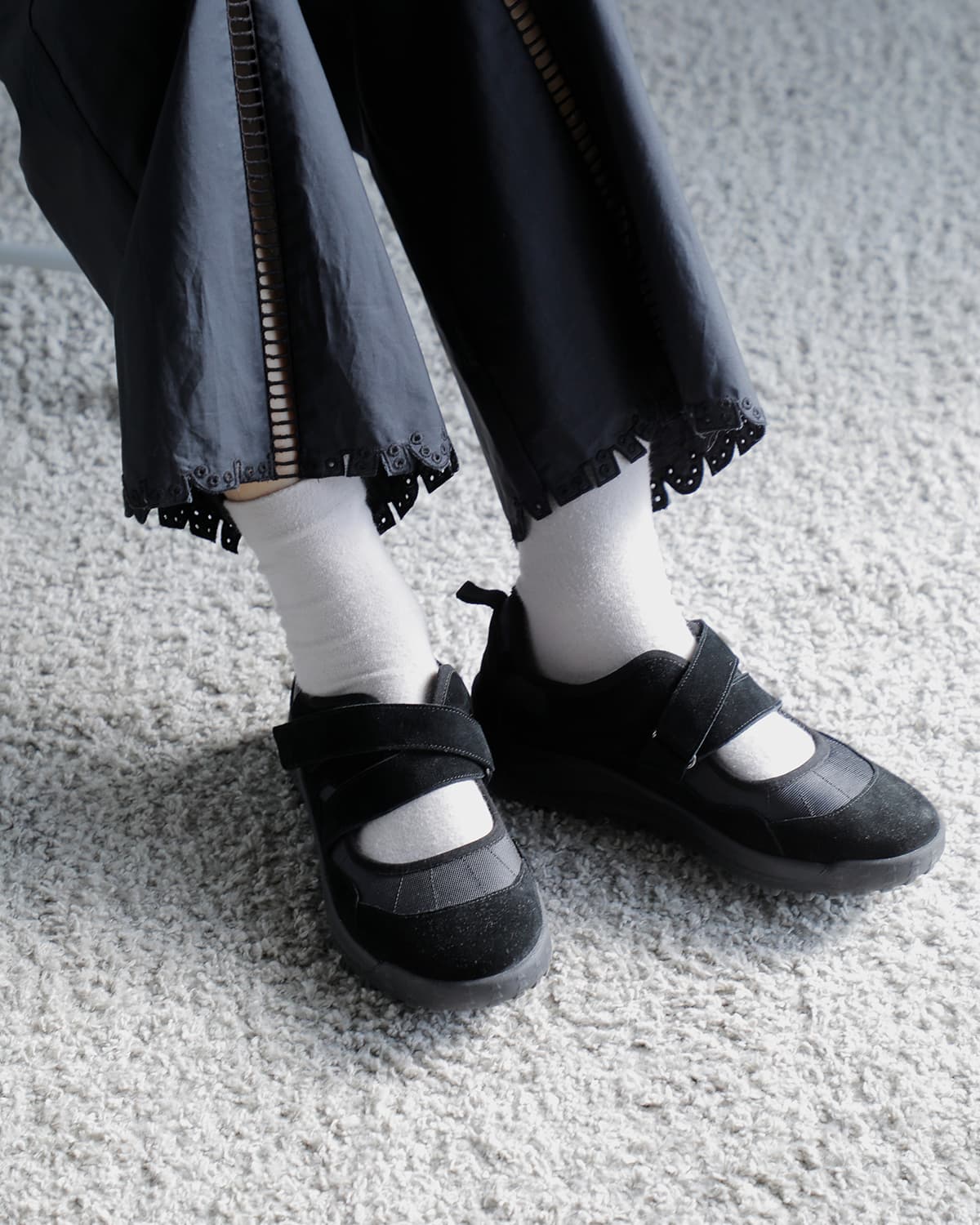 Purpred(パープレッド)カウレザー メリージェーンスニーカー  “MERRY SNEAKERS” co8-ps045