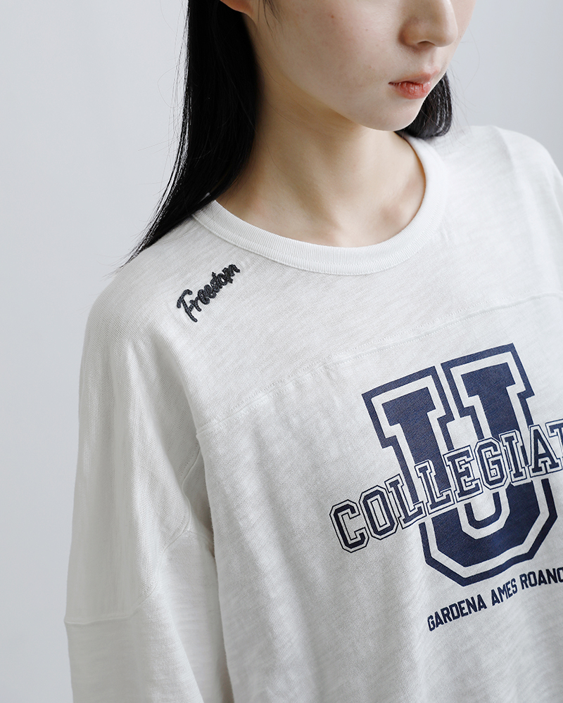 Collegiate Pacific(カレッジエイトパシフィック)コットンクロップドフットボールTシャツcp-26s-012