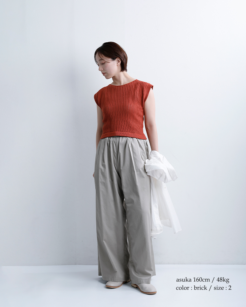 NIDOコットンヤーン クロップベスト “CROP VEST” crop-vest