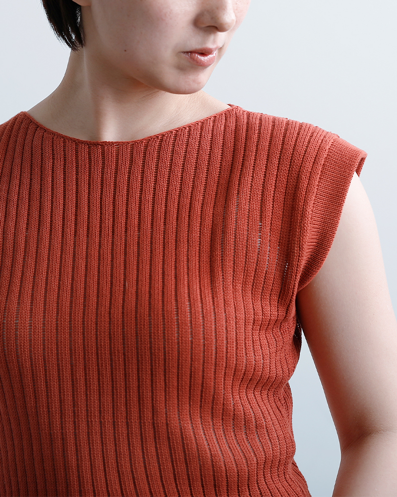 NIDOコットンヤーン クロップベスト “CROP VEST” crop-vest