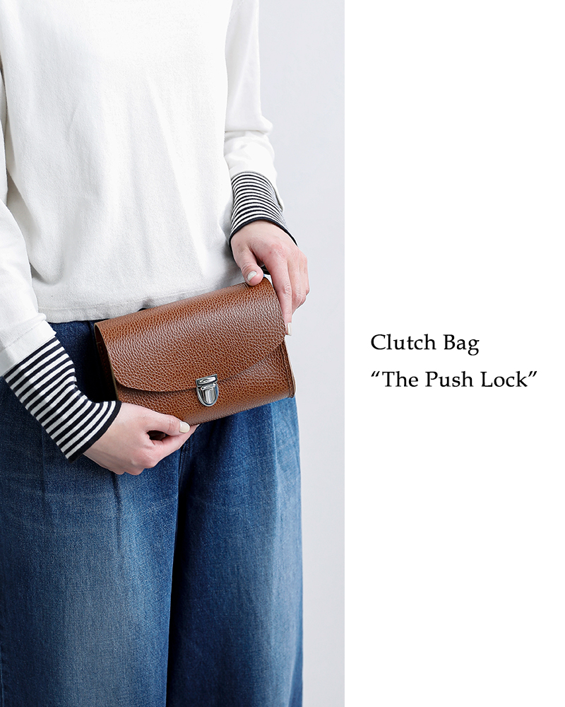 CAMBRIDGE SATCHEL(ケンブリッジサッチェル)カウレザー2wayクラッチバッグ“ThePushLock”cs-017
