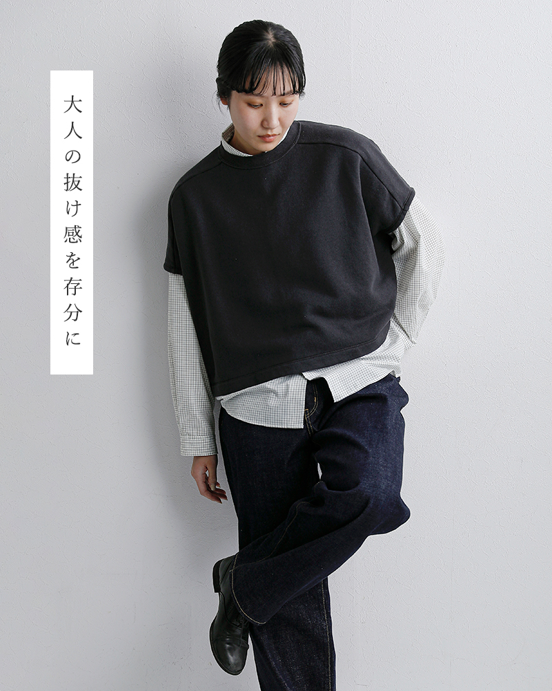 ordinaryfits(オーディナリーフィッツ)コットン フレンチスリーブ ボールスウェットシャツ BALL SWEAT cs023-126