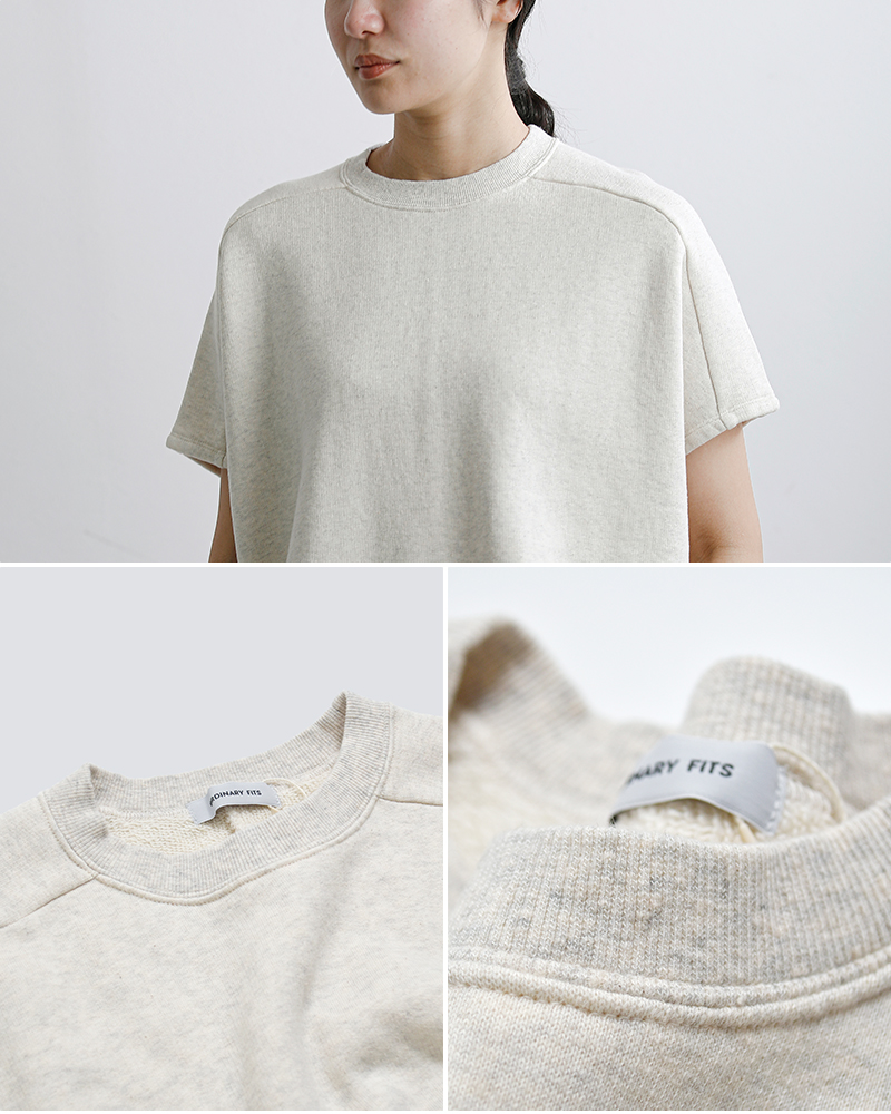 ordinaryfits(オーディナリーフィッツ)コットン フレンチスリーブ ボールスウェットシャツ BALL SWEAT cs023-126