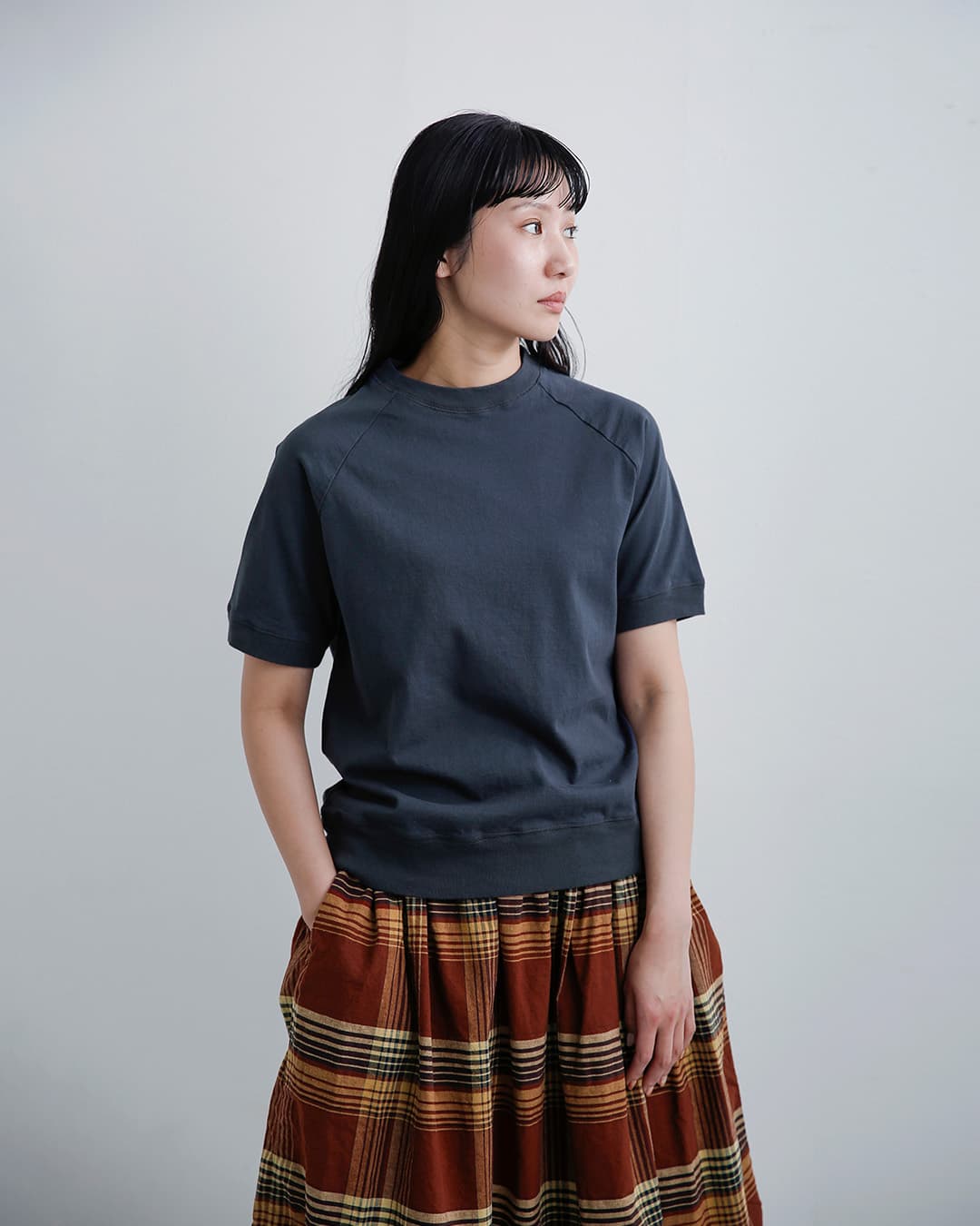 ordinaryfits(オーディナリーフィッツ)コットン ラグランスウェットTシャツ RAGLAN TEE cs035-226